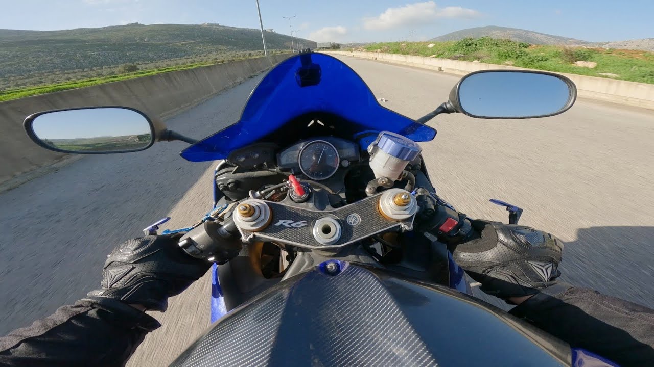 Yamaha YZF R6 city ride 4k 60Fps 