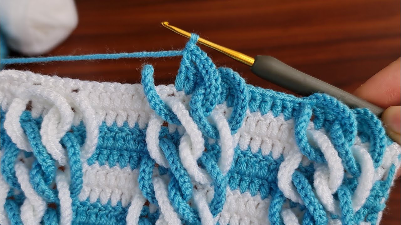 Very Easy! 3D Super how to make eye catching crochet.You'll love this idea. Super easy Crochet
