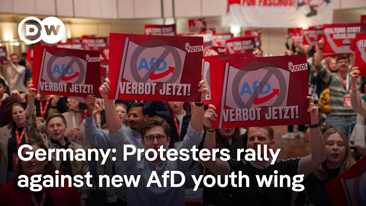 Thousands protest in Germany against AfD youth wing's founding meeting | DW News