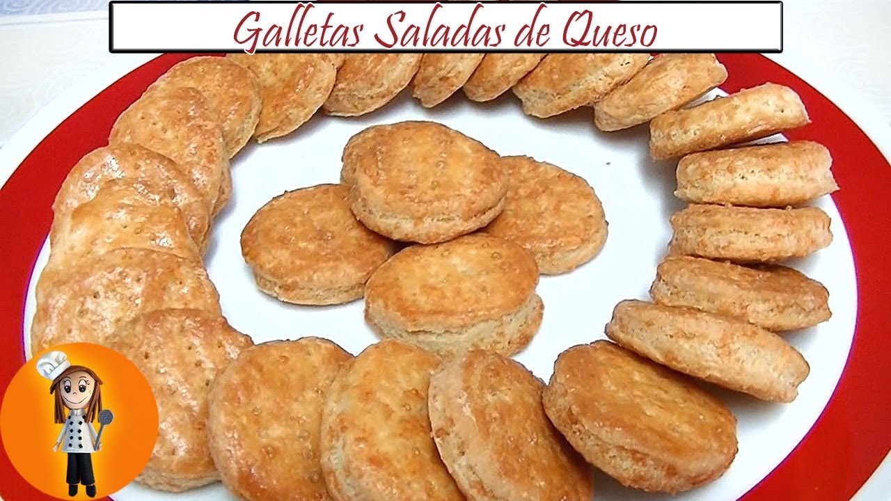 Galletas Saladas de Queso y Mantequilla | Receta de Cocina en Familia