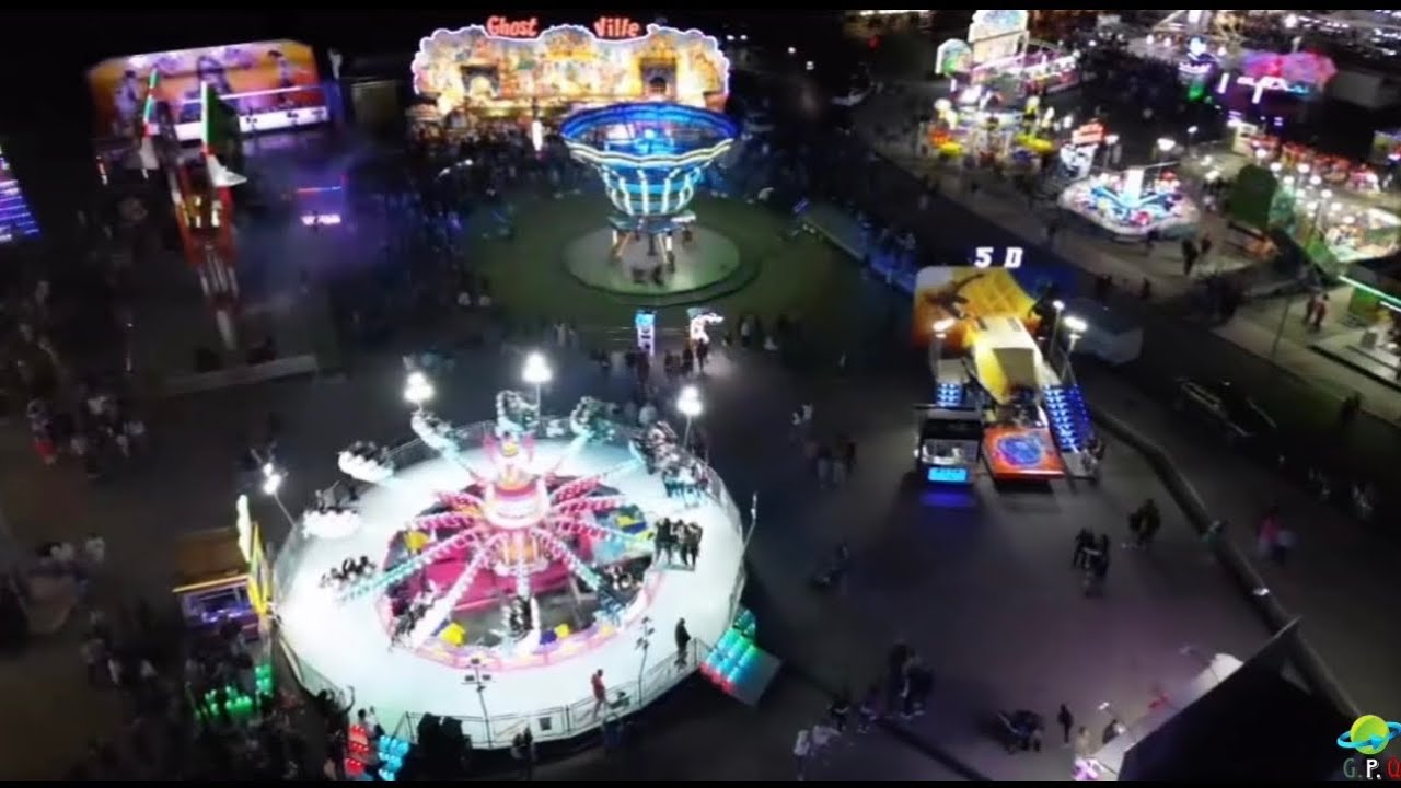 [AMARCORD] Panoramica Dall'alto Del Luna Park Viaggiante A Manfredonia - Agosto 2023