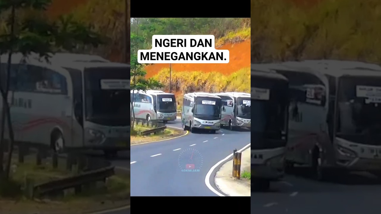 BALAPAN bus budiman di lingkar gentong
