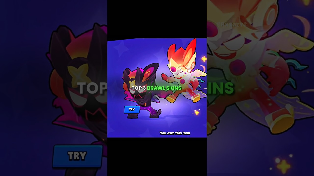 Top 3 Brawl Skins 😾🤑 #brawlstars #short