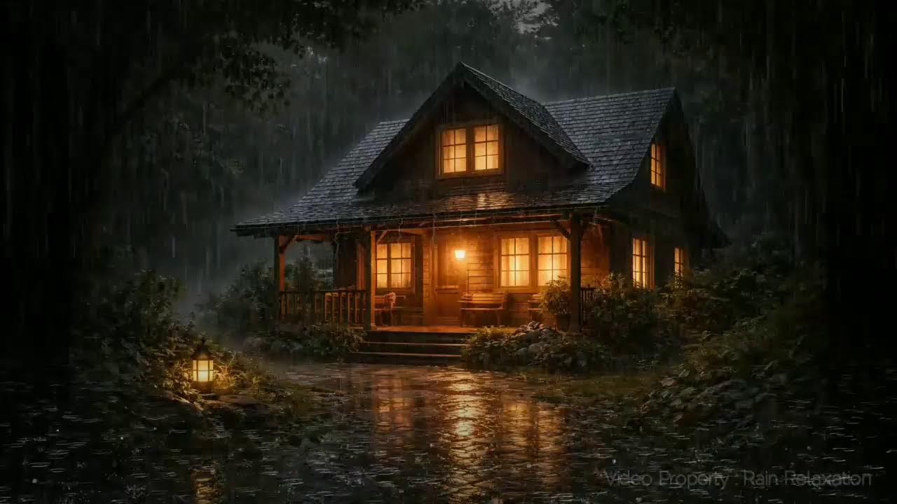 'Heavy Rain in the Forest and Thunderstorm Sounds ⛈️🎧