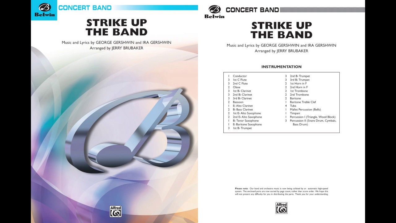 Strike Up the Band, arr. Jerry Brubaker – Score & Sound