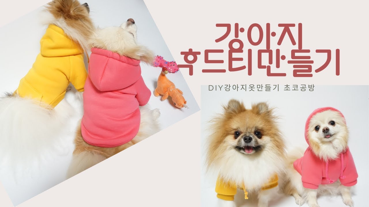 강아지후드티만들기 강아지후드티 doghoodie / 강아지옷 도면 구매가능