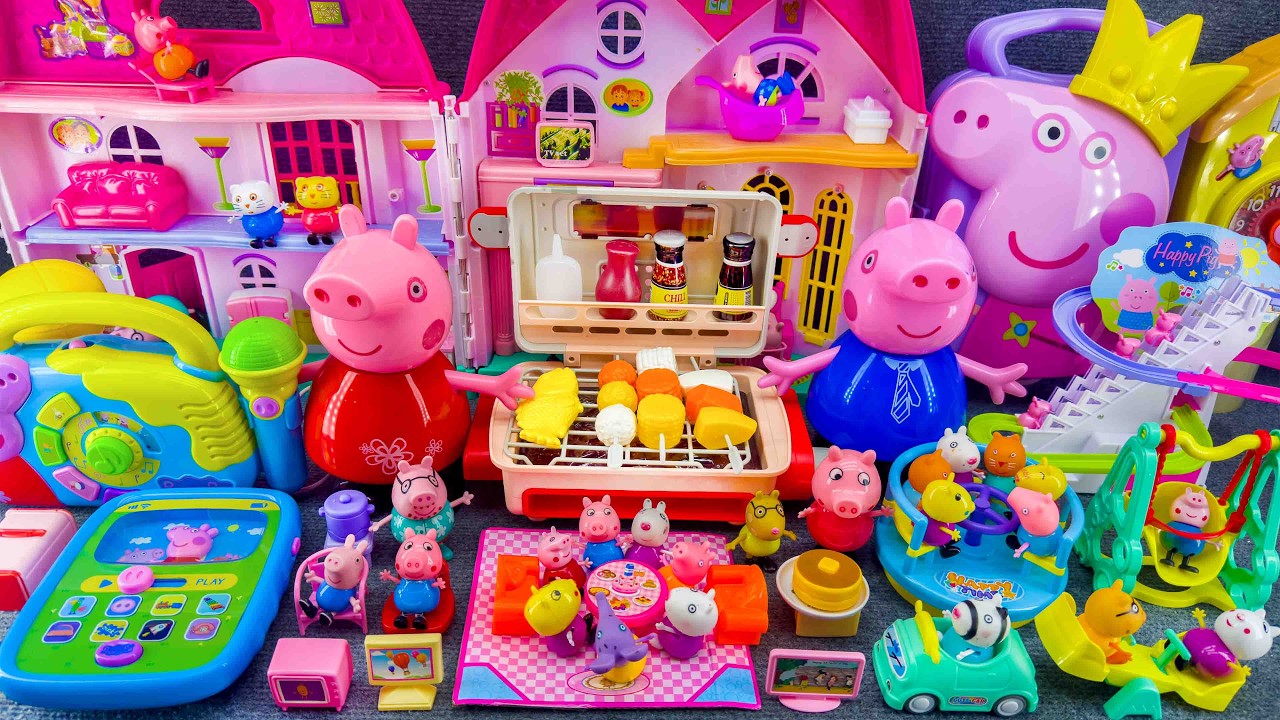 20 Minutes Satisfying Unboxing Peppa Pig BBQ Party Play Set, Peppa Toys World Play Set Review Toys
