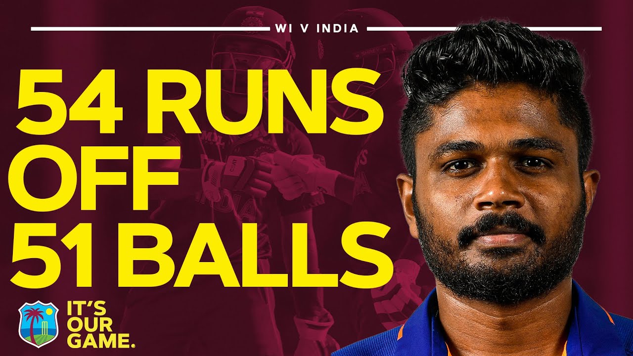 Sanju Samson's First ODI Half-Century For India | 54 Runs Off 51 Balls | West Indies v India
