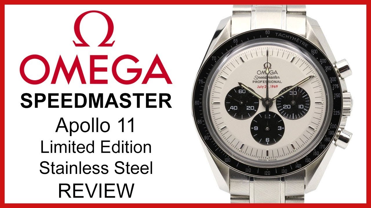 ▶ Omega Speedmaster Apollo 11, Limited Edition, Silver / Black REVIEW Stainless Steel - 3569.31