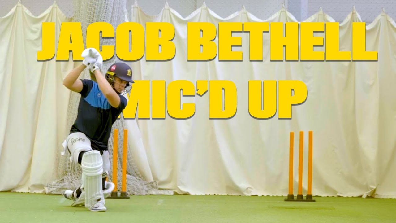 Warwickshire and England's Jacob Bethell Mic'd up indoor net | FEATURE