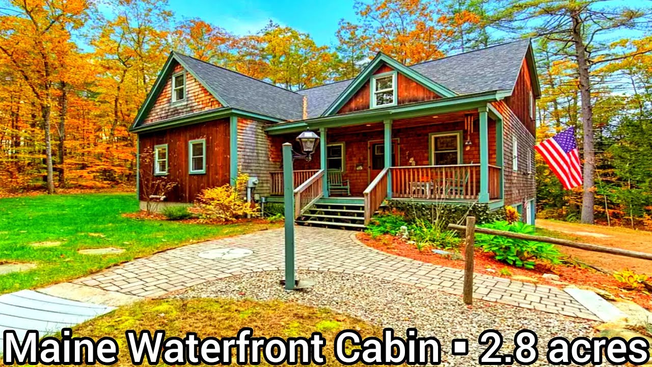 Maine Waterfront Property For Sale | 4bd | 4ba | 2.8 acre | Maine Waterfront Cabins For Sale