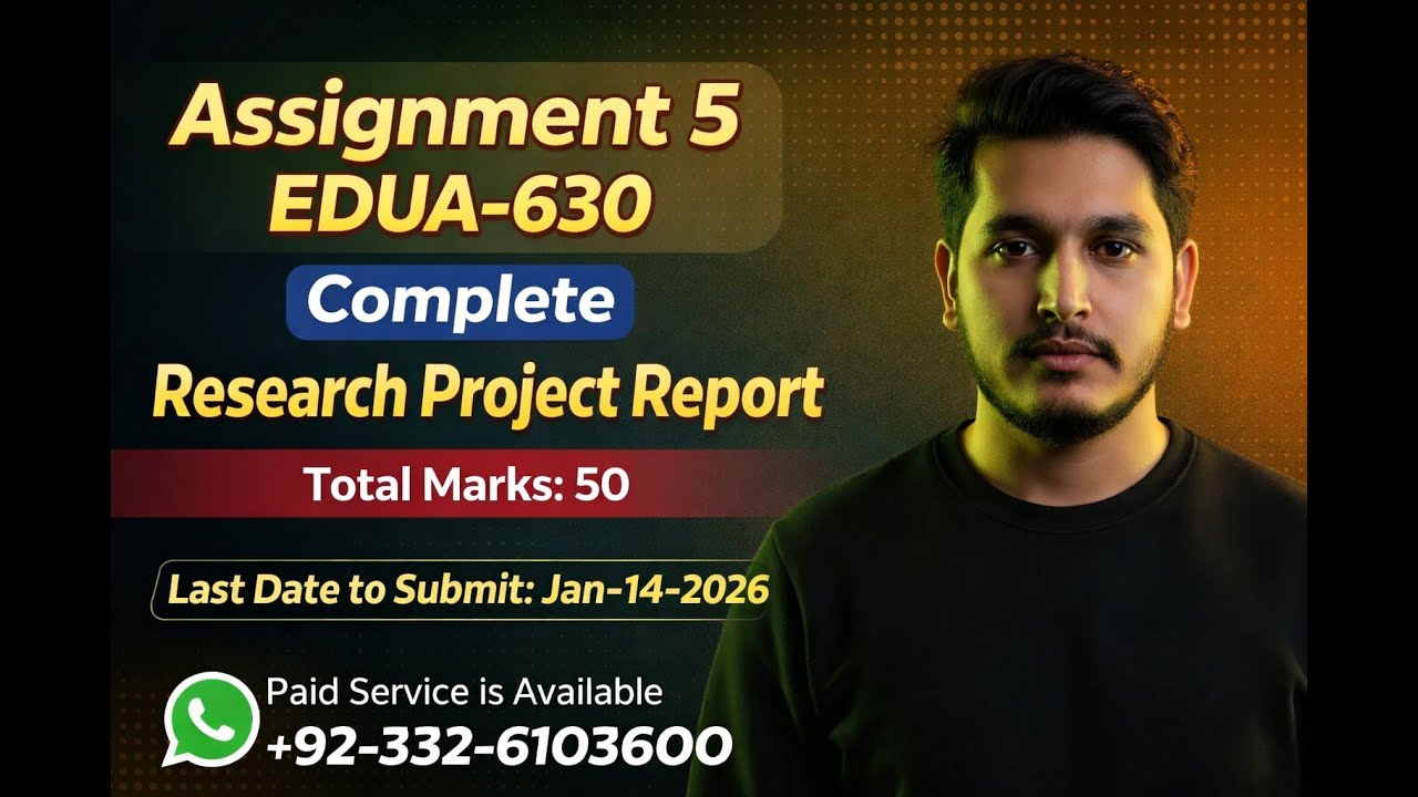 EDUA630 Assignment 5 Solution Fall 2026 Part 01