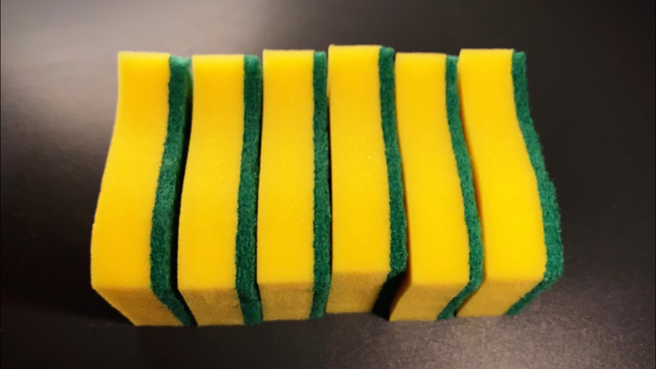 Bulk ripping dry crispy kitchen sponges 🧽// ASMR SPONGE RIPPING