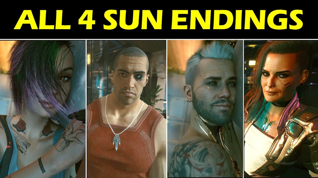 All Sun Endings: Judy, River, Kerry, Rogue Secret Sun Ending | Cyberpunk 2077 Romance Endings
