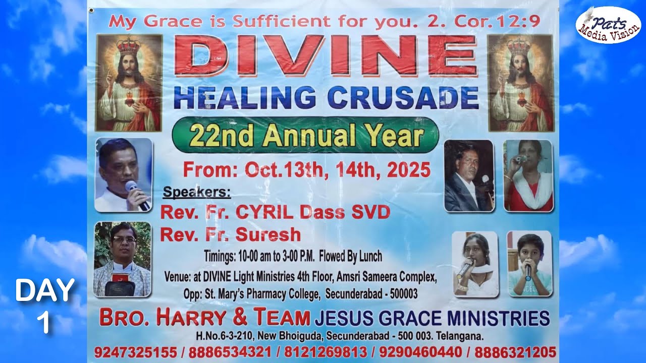 Divine Healing Crusade | Fr. Cyril Doss SVD | Jesus Grace Ministries Secunderabad | 22nd Anniversary