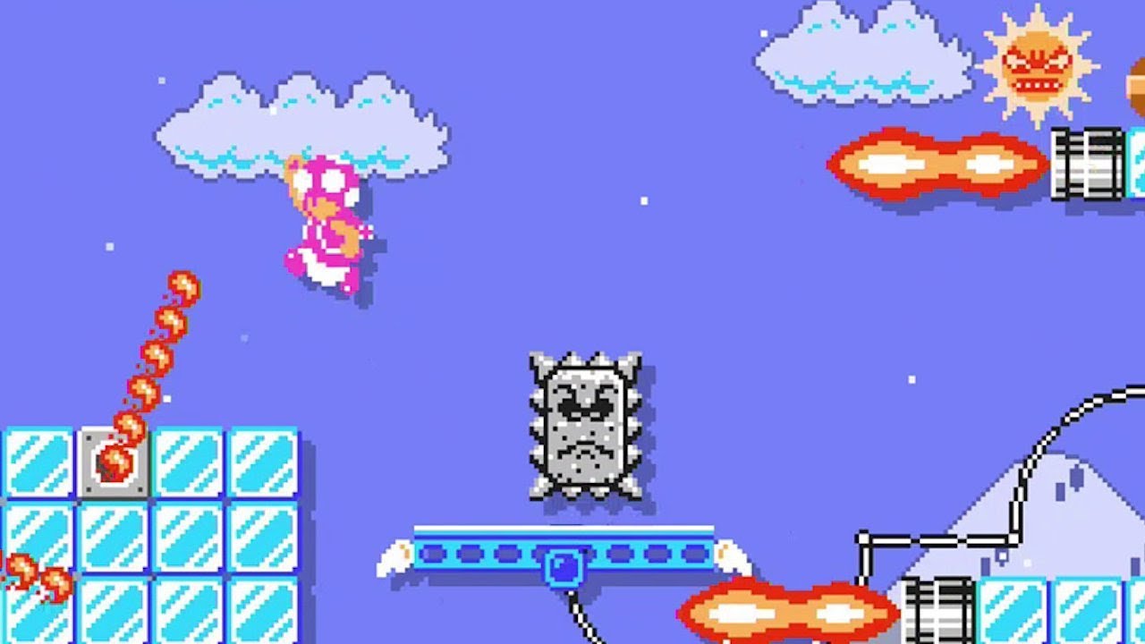 Shadigo makes a Super Mario Maker 2 Level - Fire and Ice Mk2