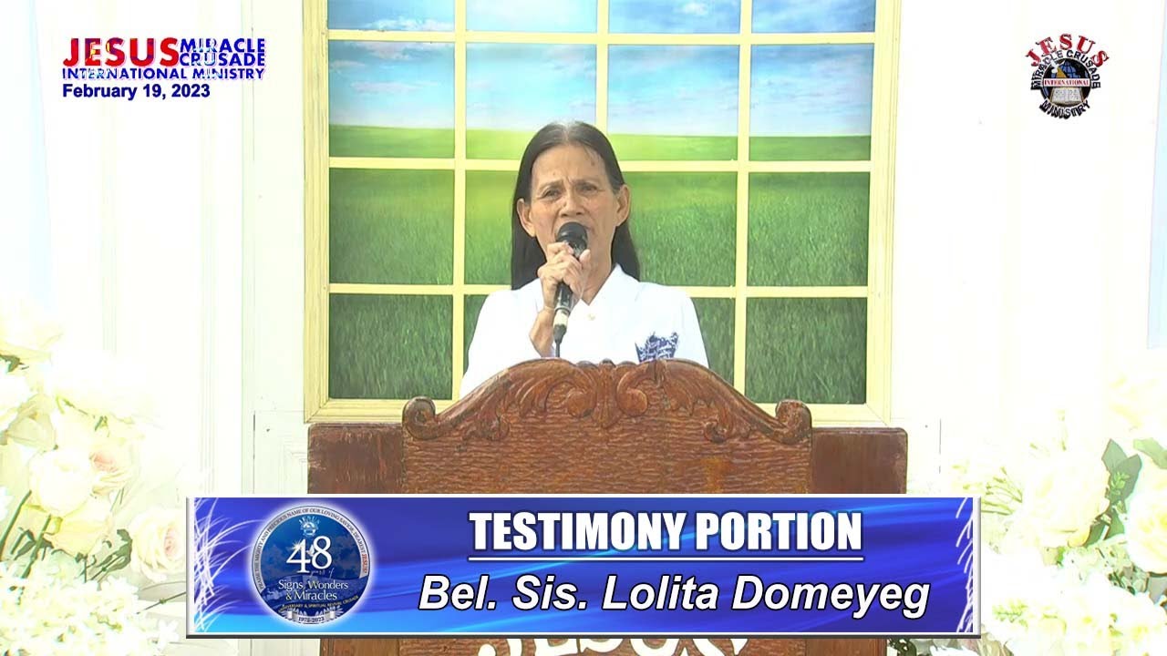 JMCIM | Testimony Portion | Bel. Sis. Lolita Domeyeg | February 19, 2023