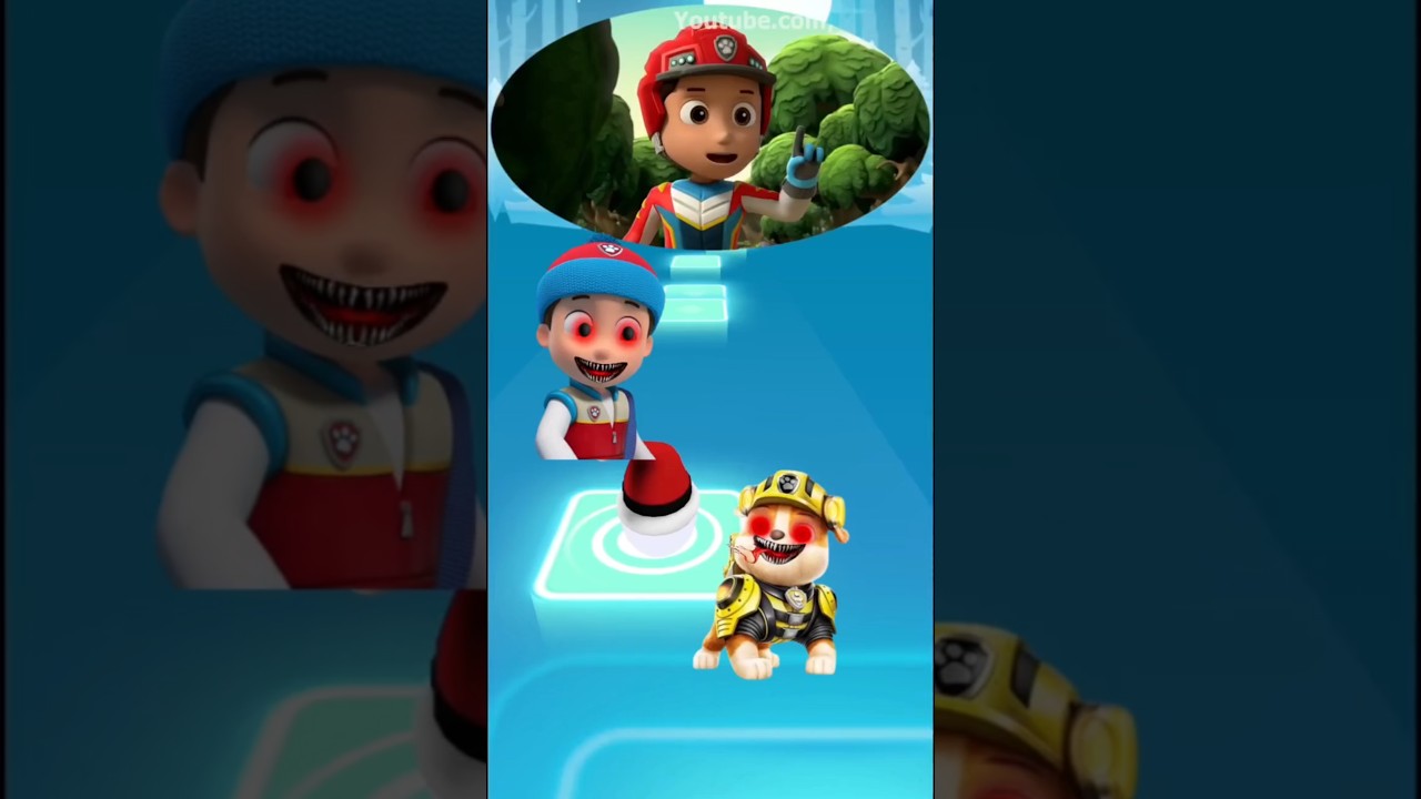 Paw Patrol Scary Ryder vs Rubble Coffin Dance Cover #tileshop #coffindance #pawpatrol