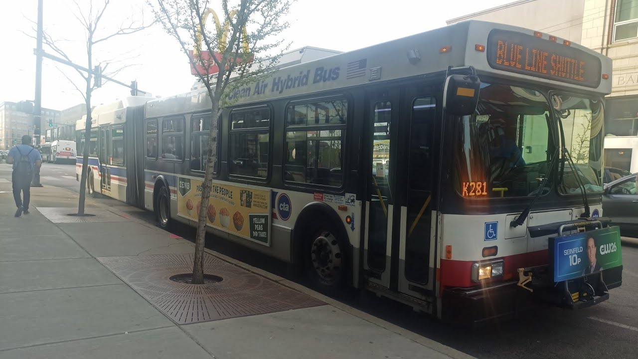 Ride On CTA 2008 New Flyer DE60LF 4085 On the Blue Line Shuttle to Western Blue Line Station