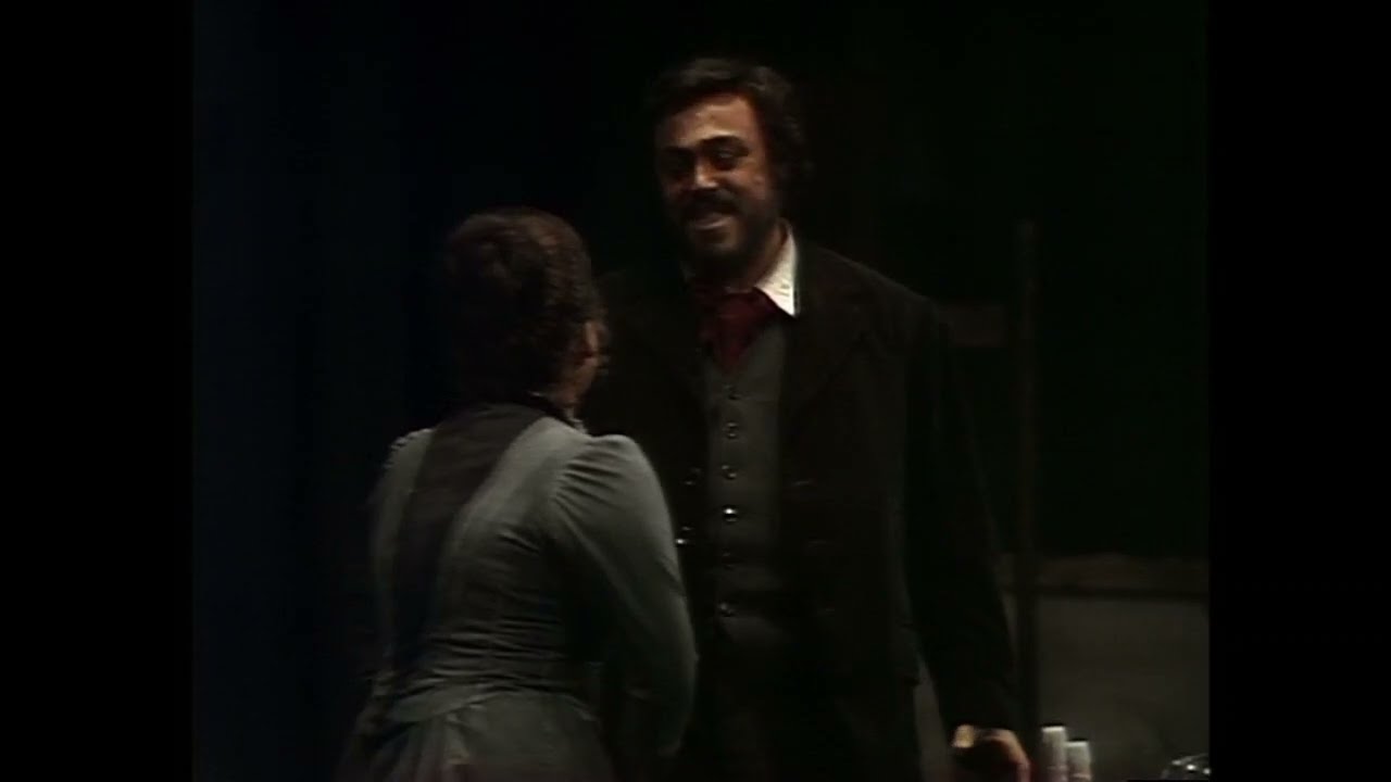 Giacomo Puccini La Bohème che gelida manina mi chiamano mimì, sottotitoli italiano. Pavarotti Scotto