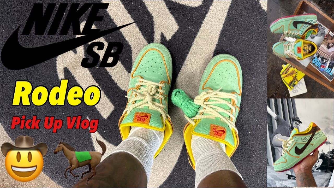 NIKE SB DUNK LOW RODEO TOURMALINE PICKUP VLOG