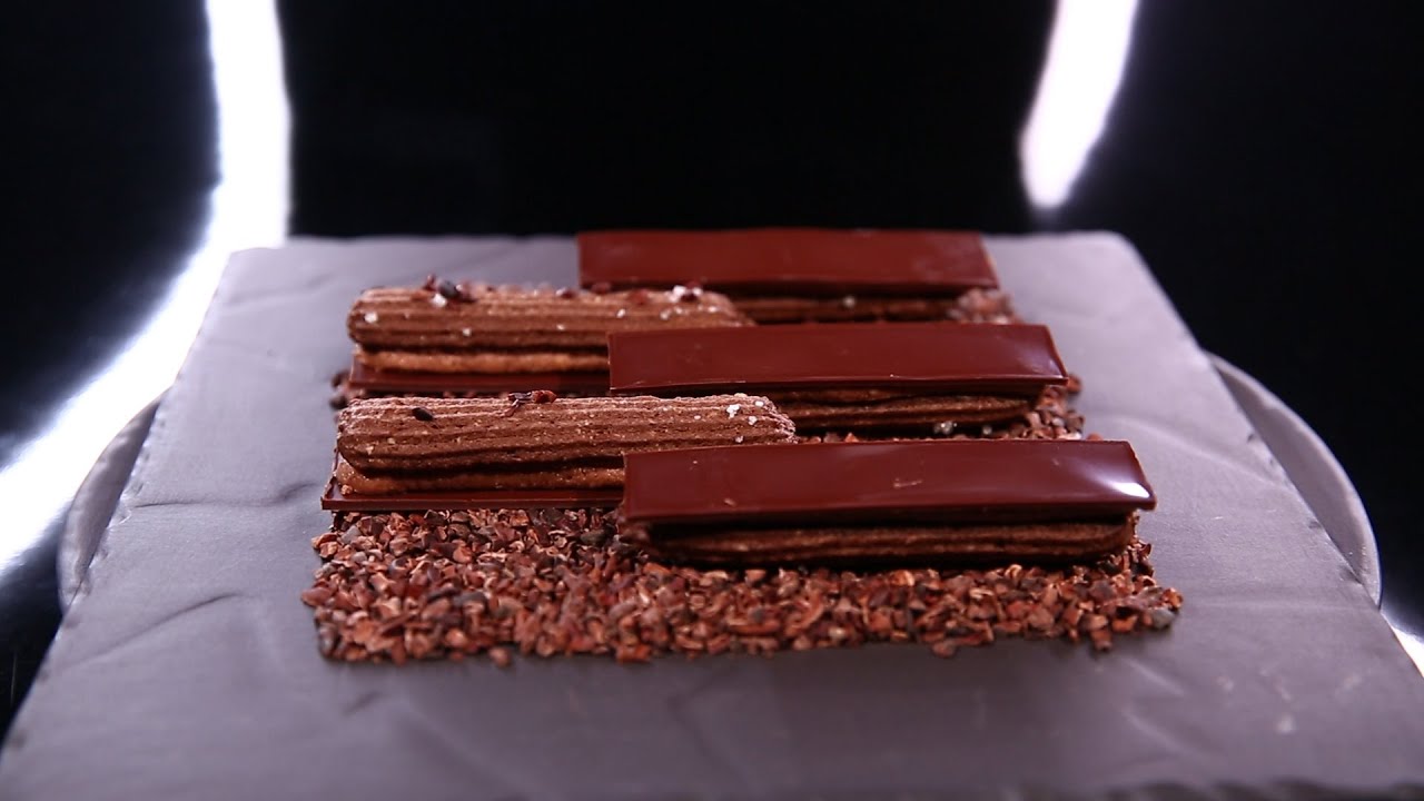 Croquant-croustillant-fondant chocolat et gianduja minute, par Christophe Michalak (#DPDC)