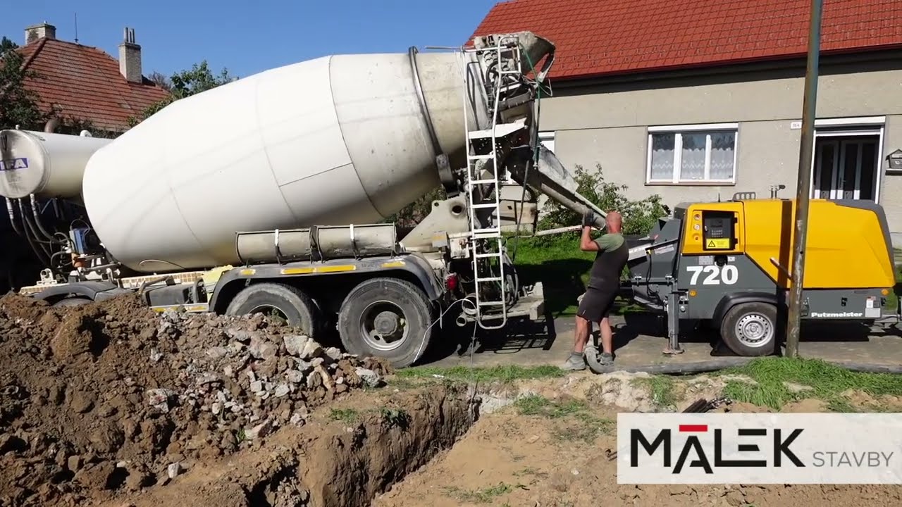 Čerpadlo betonu Putzmeister P720 - Stavby Málek