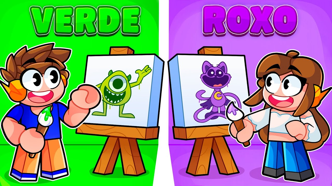 DESAFIO Desenhe com APENAS UMA COR no Roblox!