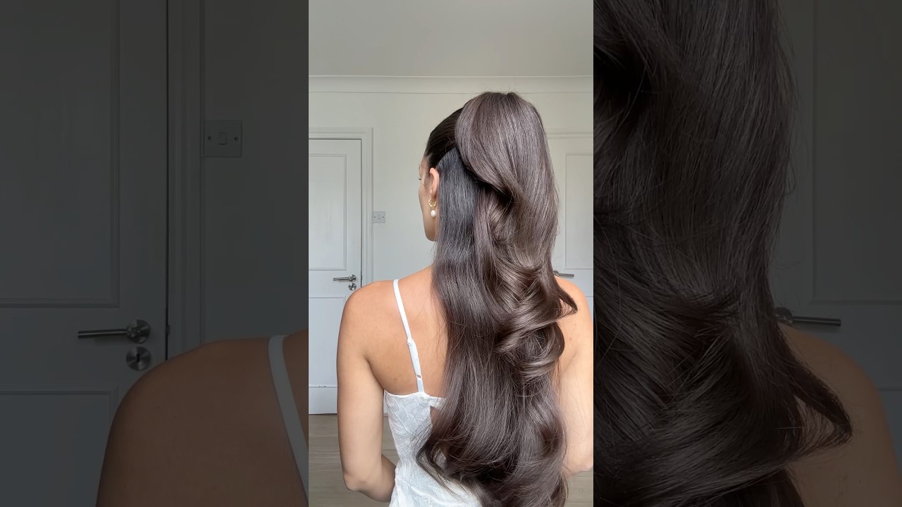 Add more volume to your half pony with this simple trick #hair #hairstyle #hairtutorial