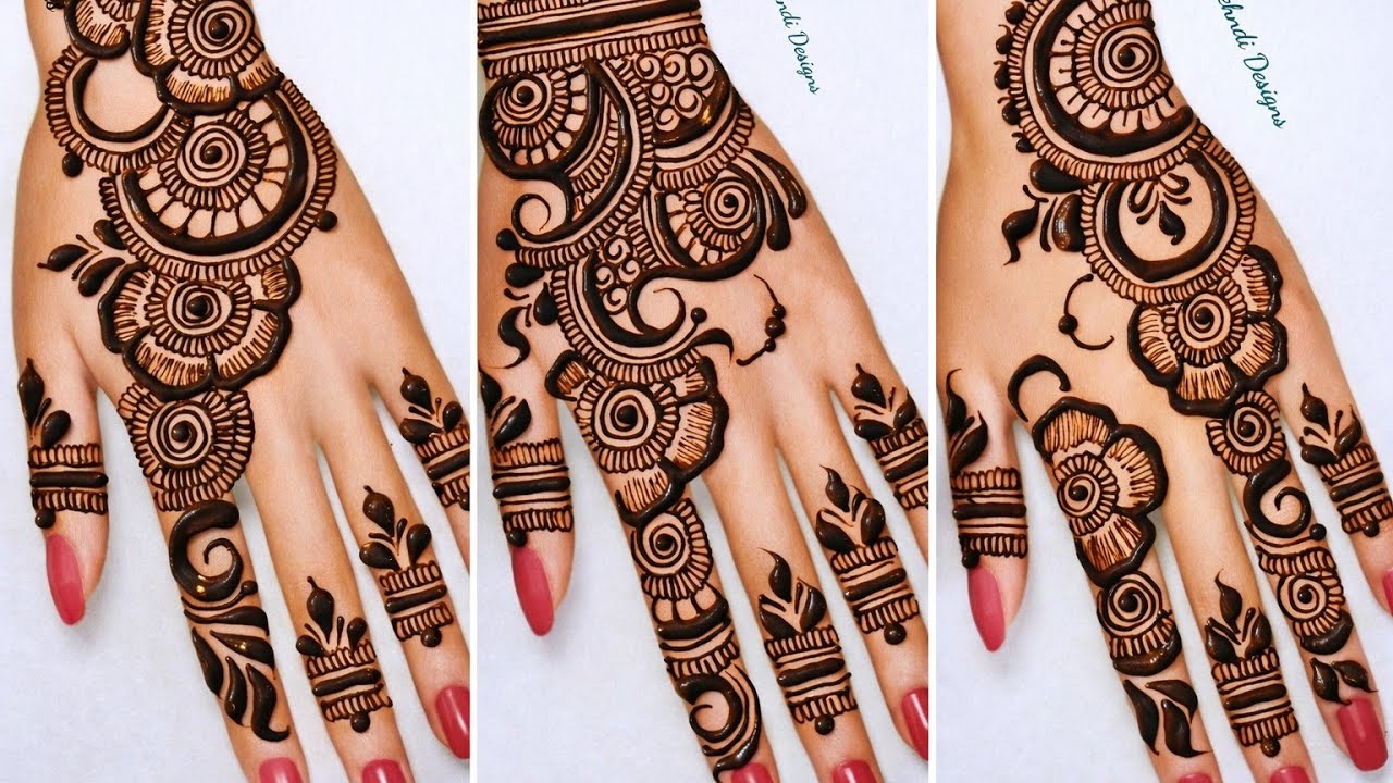 Mehndi design arabic style | New mehndi design | Easy stylish back hand mehndi design | Mehndi