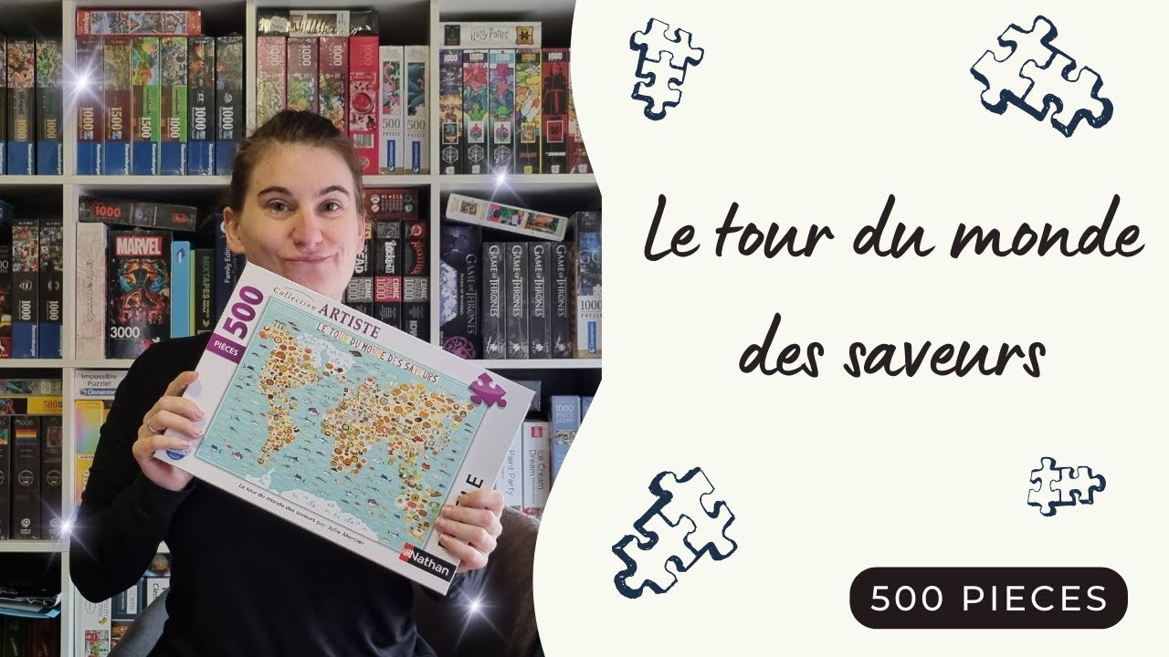 🍽️ Le Tour du Monde des Saveurs | 500-Piece Food Puzzle Timelapse 🧩