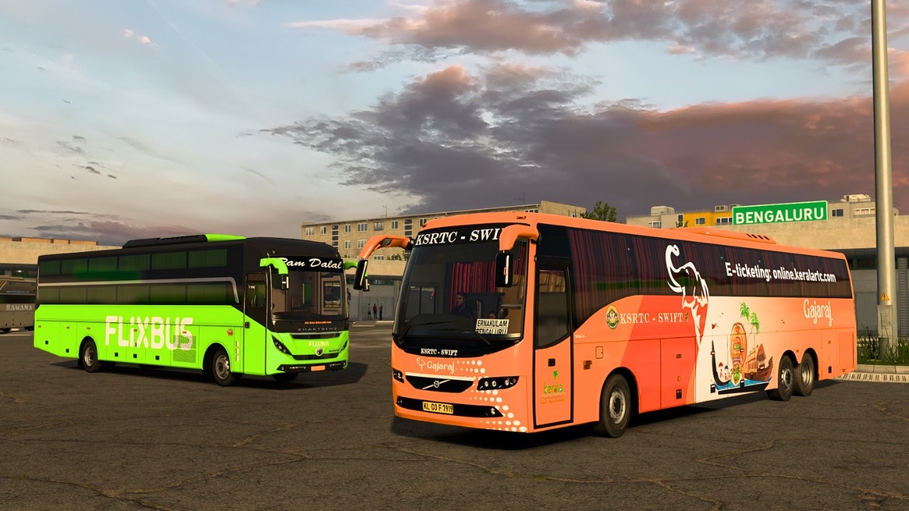 NEW VOLVO BUS IN ETS 2  | Aggressive Rash & Crazy Overtake | G29 Gameplay (Indian Bus Simulator)