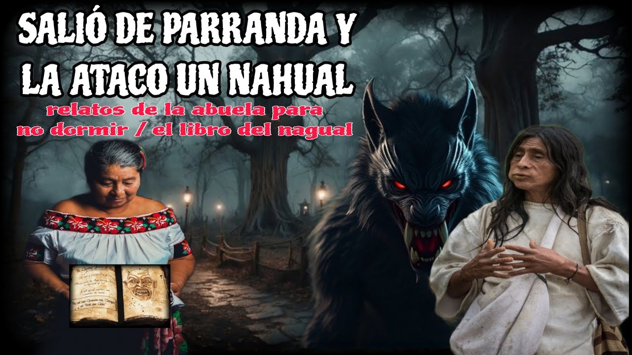 SALIÓ DE PARRANDA Y CASI SE LA COME UN NAHUAL / relato del libro Negro de los brujos nahuales.