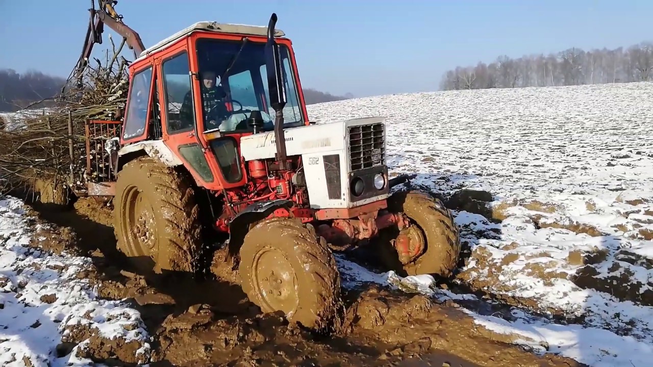 Wtopa MTZ. Zwożenie gałęzi. Zima na Farmie.