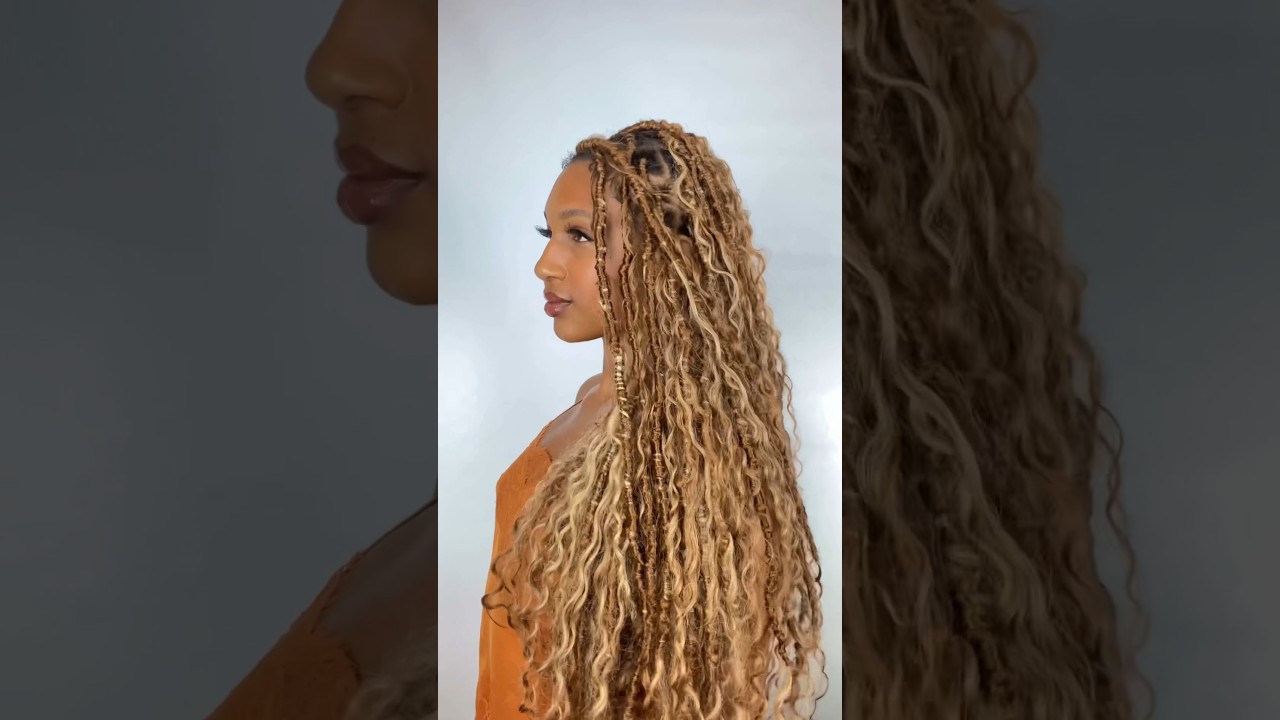 DIY Boho Locs 🍯🐻 Would you try this color? #27/#30 #boholocs