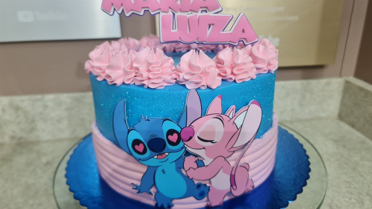 DECORAÇÃO DE BOLO PERFEITA 👉 BOLO TEMA STITCH  @PARIS CAKE DESIGNER