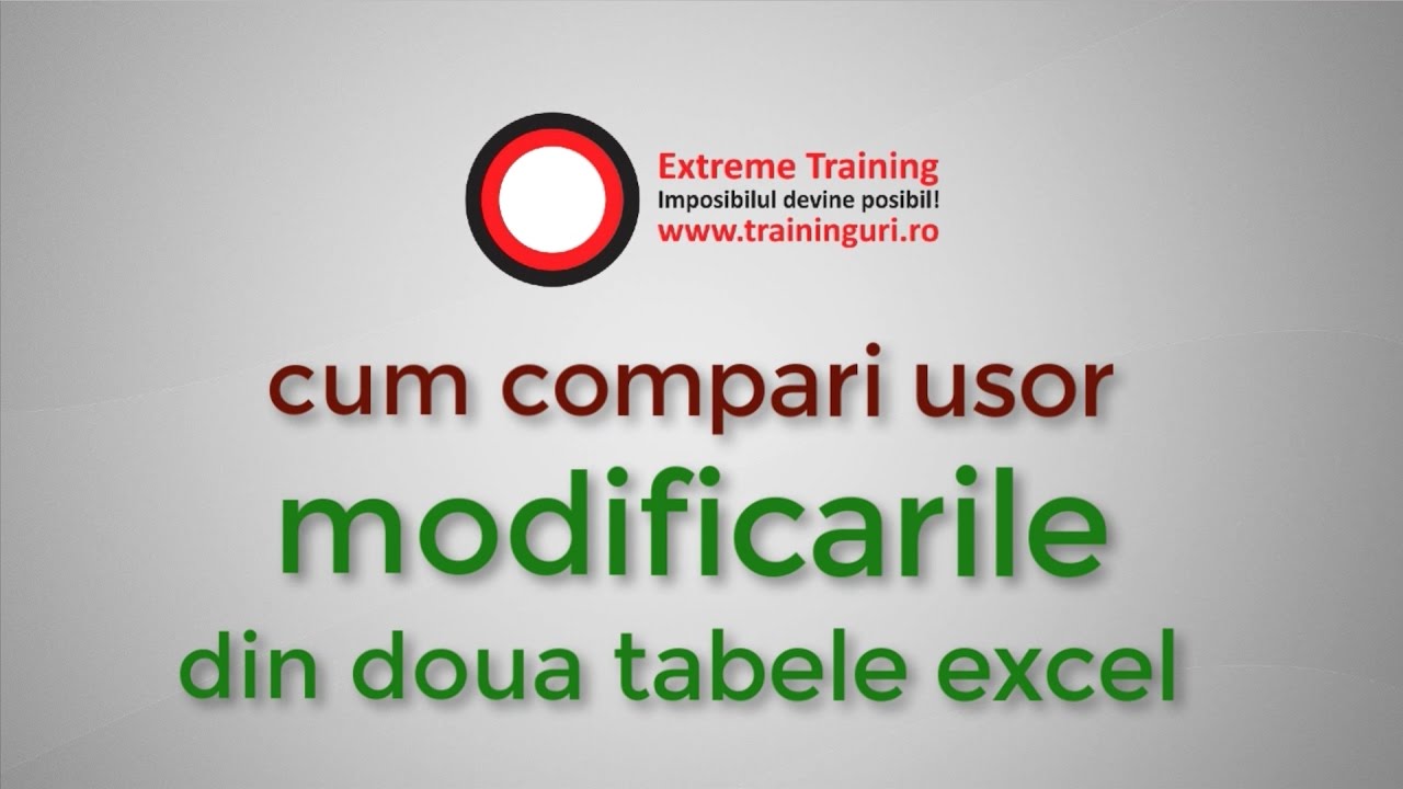 Compara modificarile din doua tabele cu vlookup