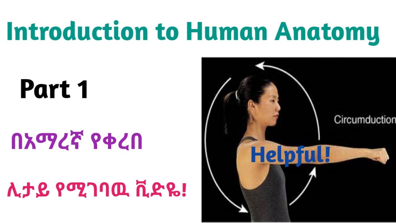 Introduction to Human Anatomy, Part 1, interestingly explained video using Amharic speech