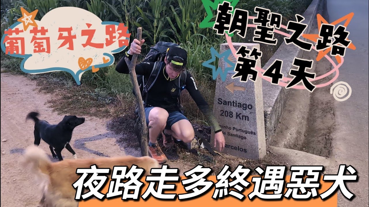 朝聖之路第4天夜路走多終遇惡犬，吉雷米拿起長棍抵抗結果出乎意料#一粒米 #travel #旅行 #葡萄牙旅游