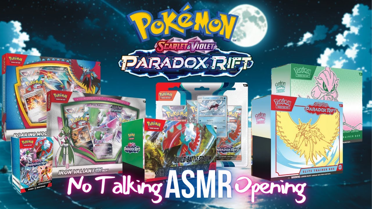 Paradox Rift Unboxing Compilation | Pokemon ASMR | No Talking Opening