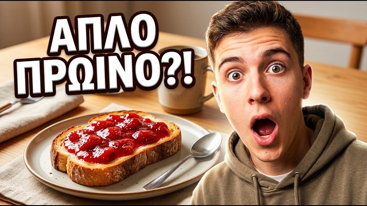 Έφαγα ψωμί με μαρμελάδα για πρωινό! 🍞🍓 Απλό αλλά νόστιμο;