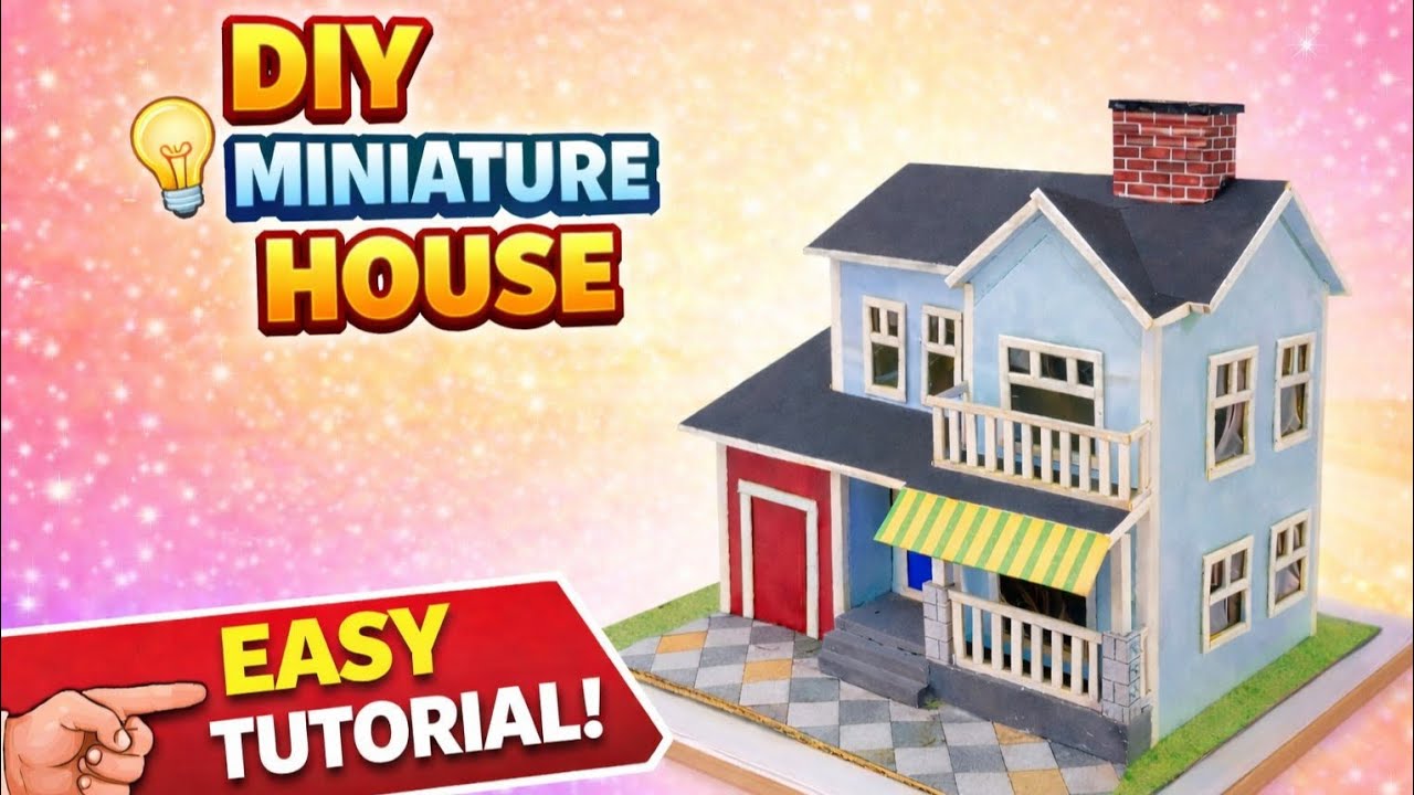 How to Make a Miniature House at Home | DIY Mini House #diy #diycrafts  #craft #homemade 