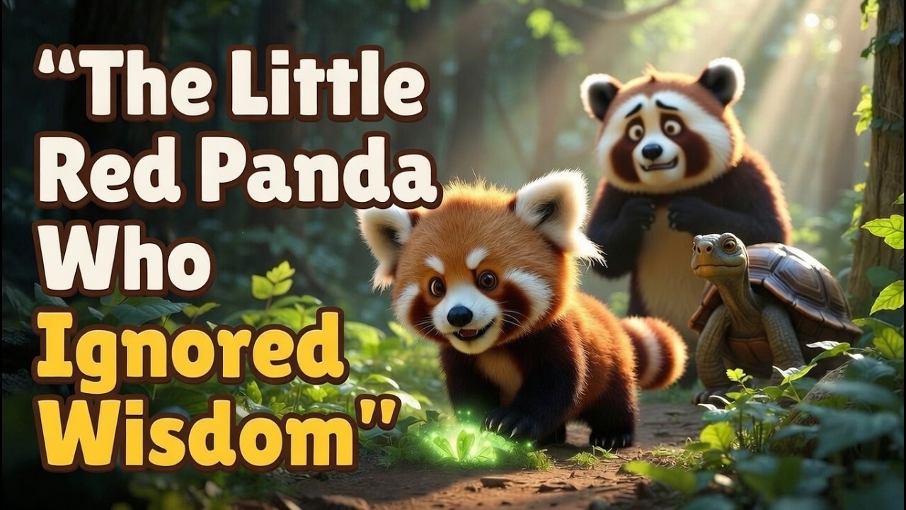 The Little Red Panda Who Ignored Wisdom| Kids Story About Listening to Parents & Teachers.
