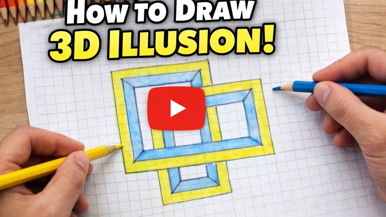 How to Draw 3D illusion!