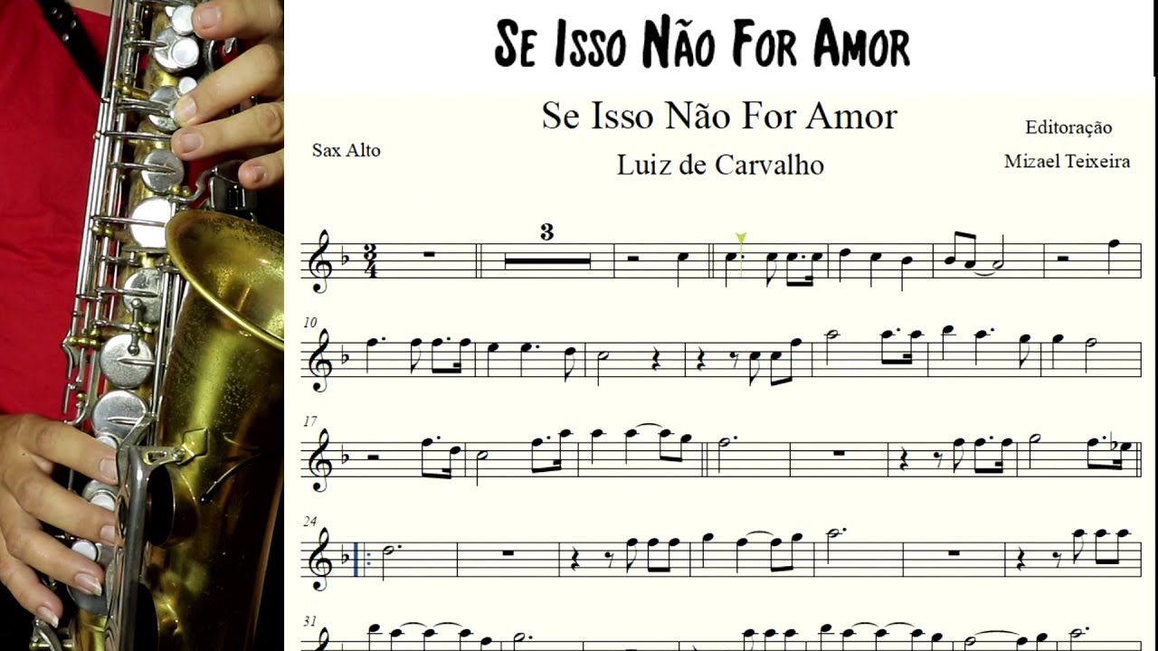Se Isso Não For Amor - Partitura - Sax Alto