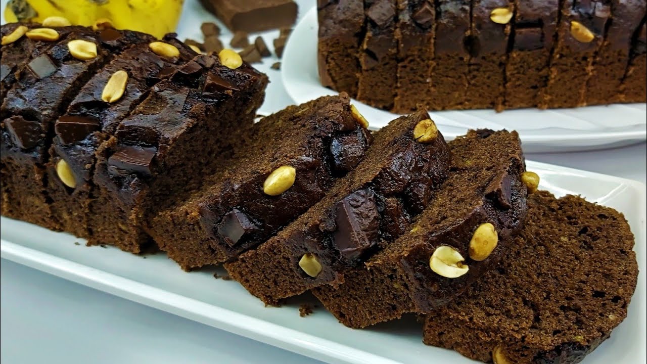 No Oven Moist CHOCOLATE BANANA LOAF CAKE