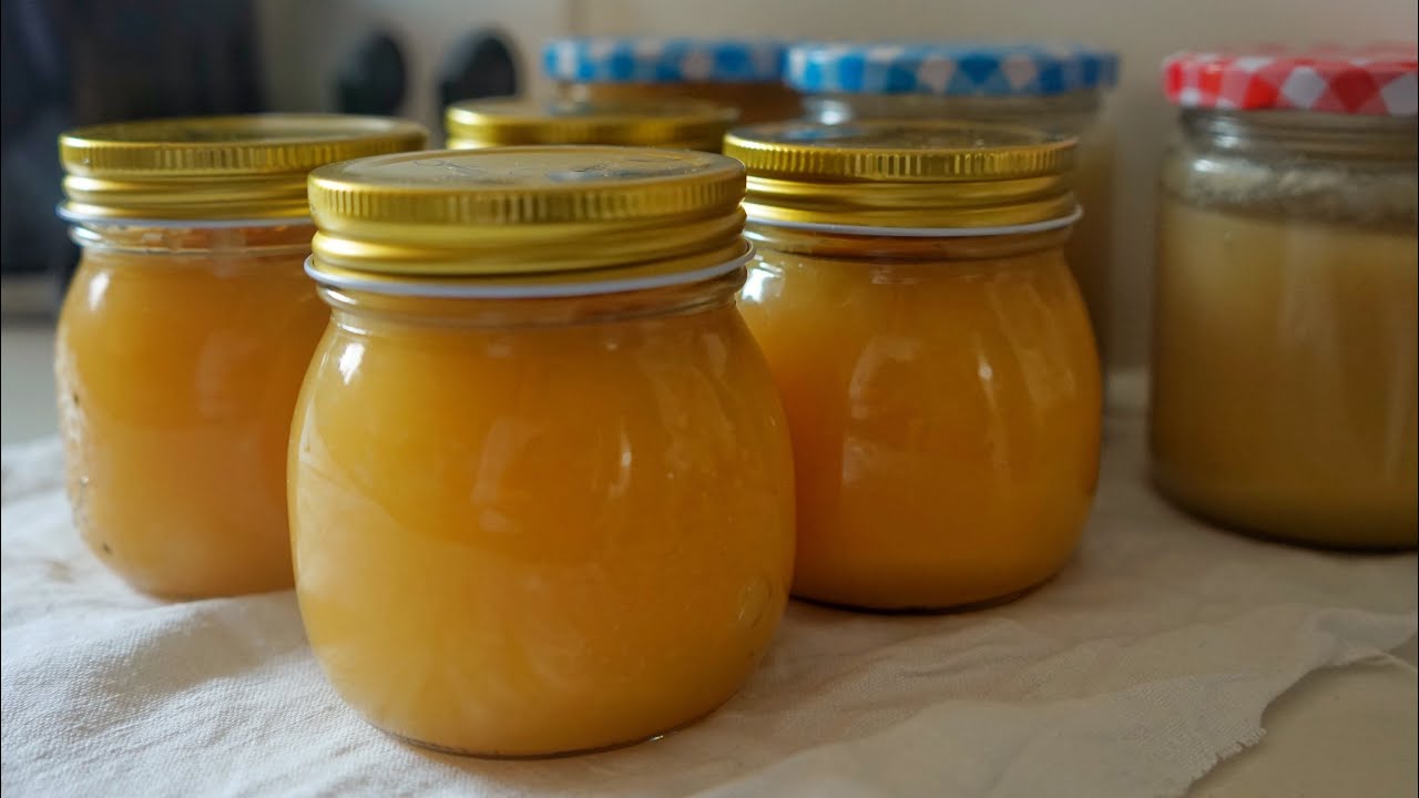 الطريقة الصحيحة لتحضير و تعليب التفاح Applesauce بدون سكر لعام و أكثر!! بديل الزيت و السكر!! 