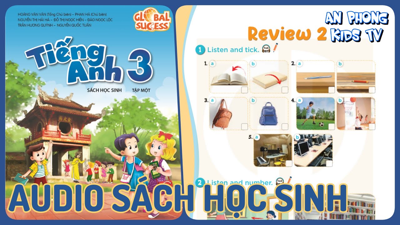 Review 2 | Audio S&aacute;ch Học Sinh Tập 1 Tiếng Anh 3 Global Success Lớp 3 mới 2022 Phụ Đề Anh Việt