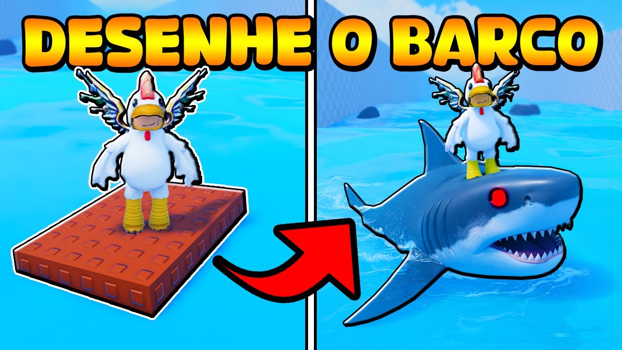 O BARCO QUE DESENHAR APARECE E FIZ O MAIS BIZARRO NESSE JOGO!!! (Draw A Raft & Set Sail)