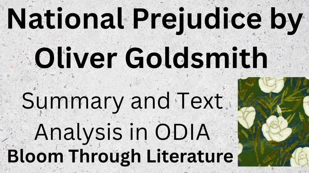 National Prejudice by Oliver Goldsmith in ODIA